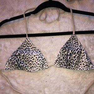 San lorenzo cheetah print reversible bikini top